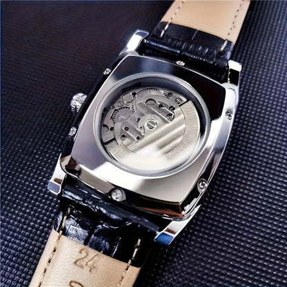 [Luxusní mechanické hodinky s tourbillonem] Lehké luxusní mechanické hodinky s tourbillonem pro muže – špičkový plně automatický model v módním „skeletovém“ stylu, ideální k profesionálnímu oblečení o