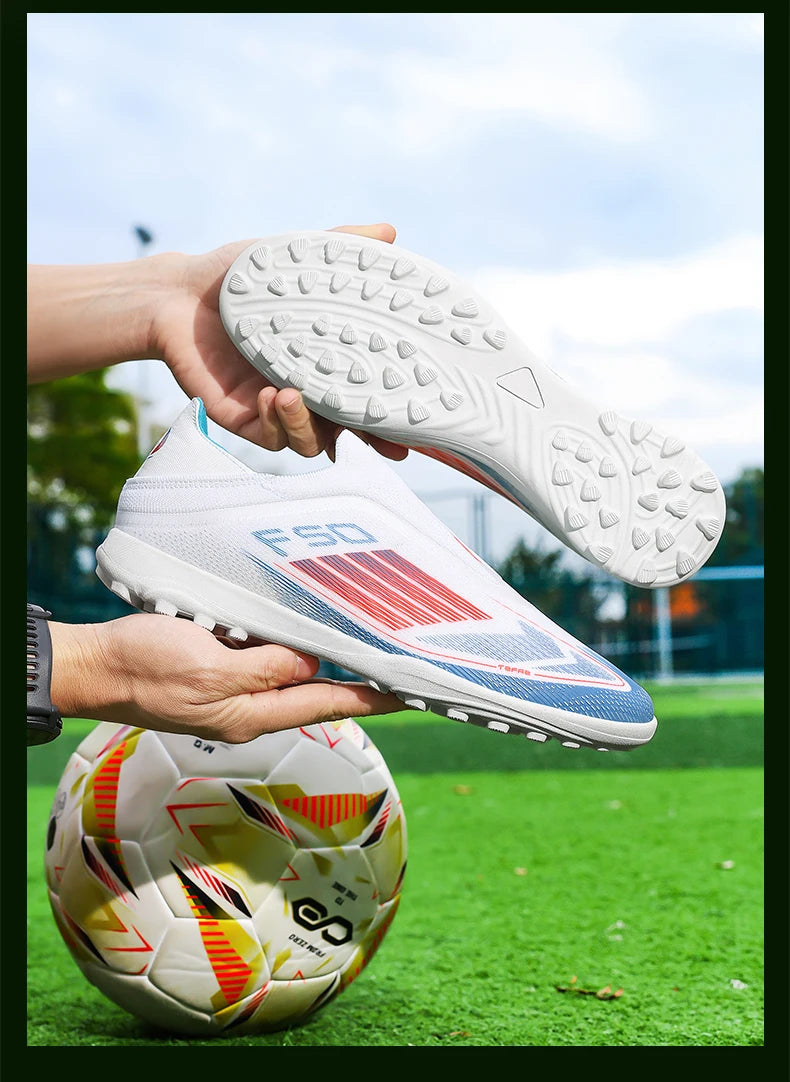 New Men Soccer Shoes Cleats Training Boys Sport Football Boots FG/TF Non Slip Match Breathable Adult Long Spikes Outdoor Sneaker