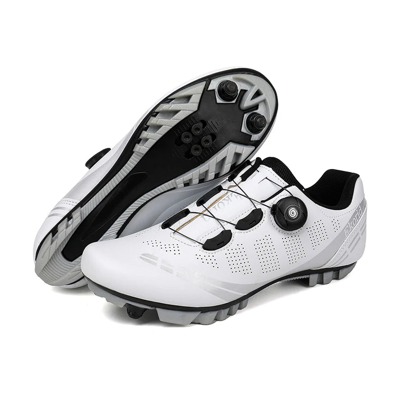 Zapatillas de ciclismo para hombre y mujer, para bicicletas de carretera, competición y carrera, con sistema automático de bloqueo, zapatillas deportivas de ciclismo de velocidad compatibles con calas SPD