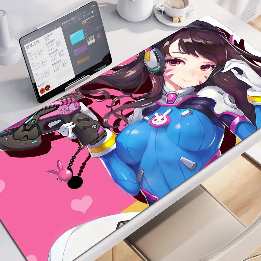 Anime Gaming Girl Overwatch Large Mouse Pad 900x400 Laptop Office Rubber Soft Desk Mat Computer Keyboard HD Print Mousepad XXL