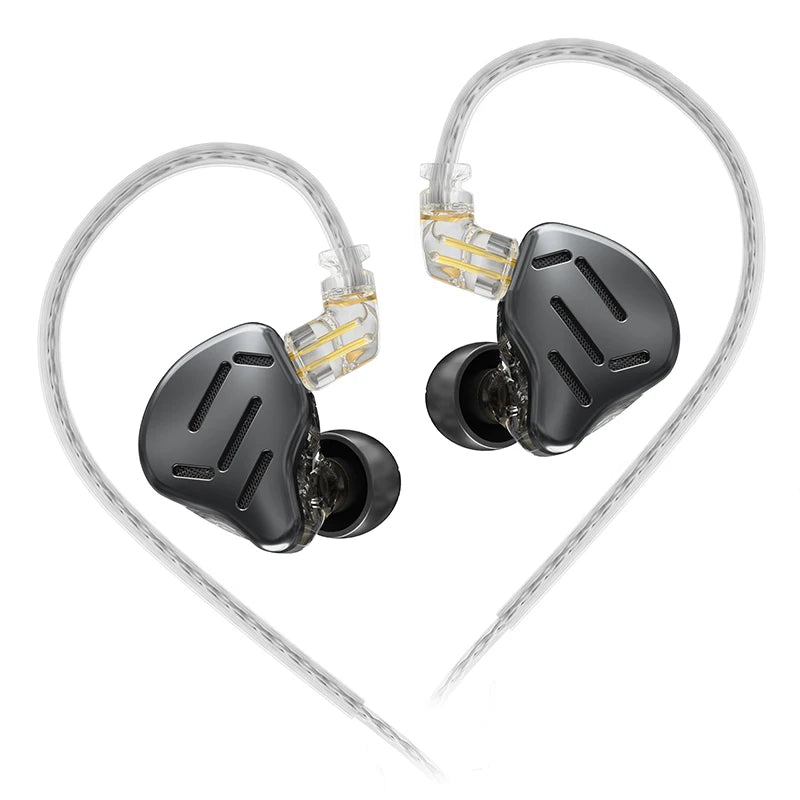 KZ ZAX 7BA 1DD Hybrid In Ear Earphones 16 Driver Unit HIFI Headset Metal Earbuds Earphone 2PIN Cable