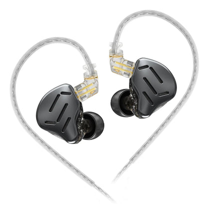 KZ ZAX 7BA 1DD Hybrid In Ear Earphones 16 Driver Unit HIFI Headset Metal Earbuds Earphone 2PIN Cable
