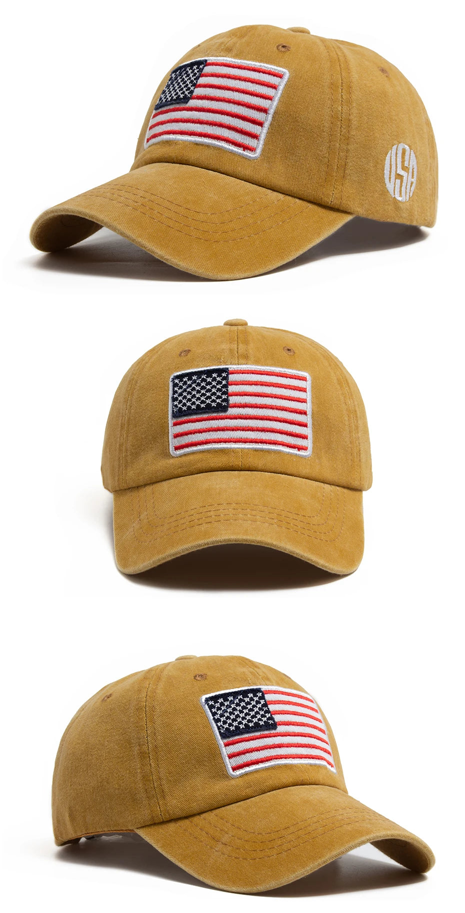 USA-Flagge Herren-Baseballkappe Retro-Stickerei Gewaschene Baumwolle Dad Hats Mode Damen Hip-Hop-Kappen Sommer Outdoor-Sonnenvisier-Hut