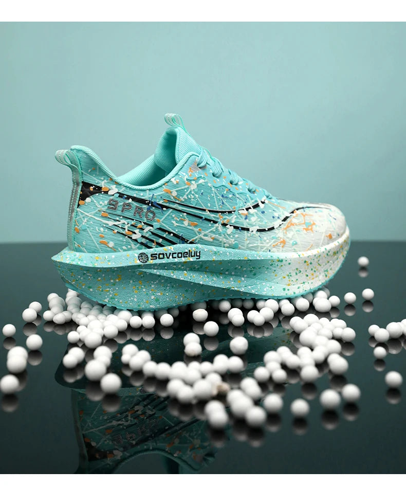 Zapatillas de running con placa de carbono 2026, amortiguación para maratón, deportivas para hombre y mujer, transpirables, ligeras, cómodas, atléticas y antideslizantes