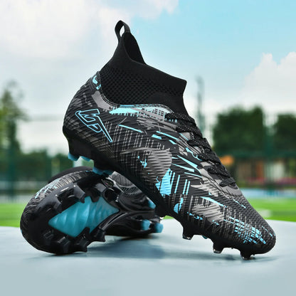 Chaussures de Football pour hommes TF/FG Sneaker garçon confortable société Original résistant chaussures de Football de qualité supérieure bottes de Football à longues pointes