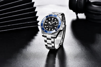 PAGANI DESIGN Men Automatic Mechanical Watch PD1661 8215 Dive Stainless Steel Waterproof Clock Sapphire Reloj Hombre