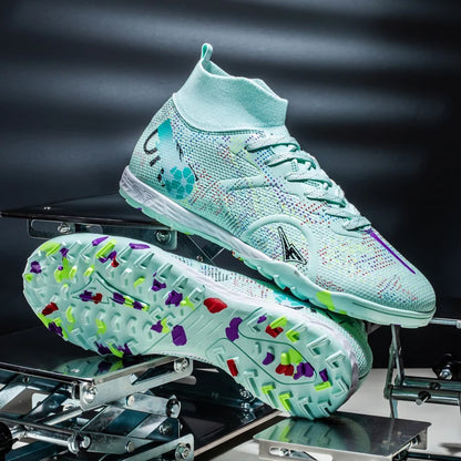 New Men Football Boots Training Soccer Shoes Breathable Grass Cleats Match Long Spikes Indoor Sneakers Ultralight Drop Shipping