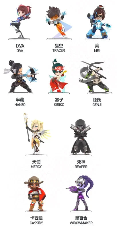 POP MART Overwatch Play of The Game Series Caja Sorpresa Blind Box Juguetes Kawaii Adornos Figuras Decoración del Hogar Muñecos Modelo de Escritorio