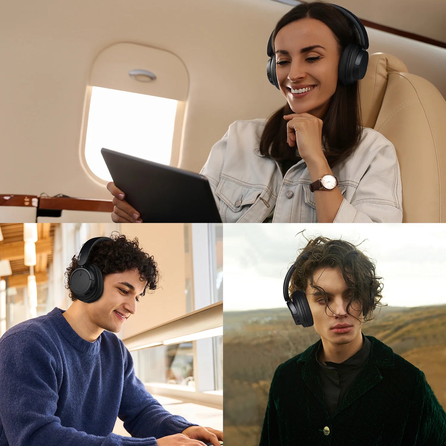 Oneodio Wireless Bluetooth 5.3 Headphones Bass/Pop Mode Over Ear Headset With Microphone Foldable Headphones 90H Playtime AAC