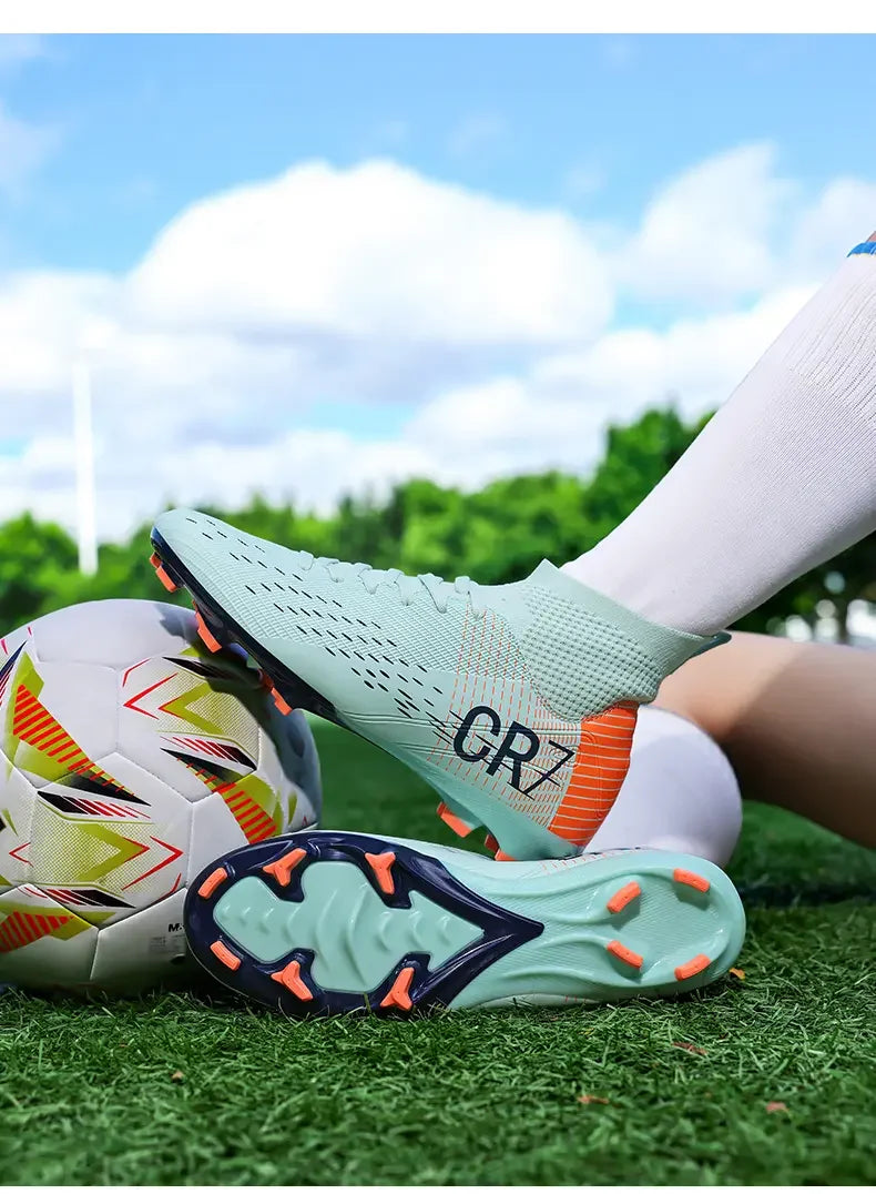 TF Long Stud Training Football Cleats Wear Resistant Breathable Firm Ground Outdoor Match Training Sports Footwear