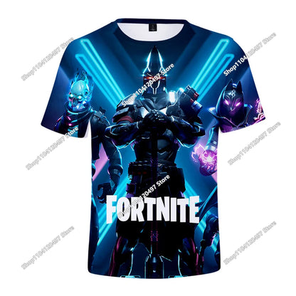 Children's Summer T Shirt Battle Royale Fortnite Hero Victory 3d T-shirt Tees Boys Girls Baby Clothes
