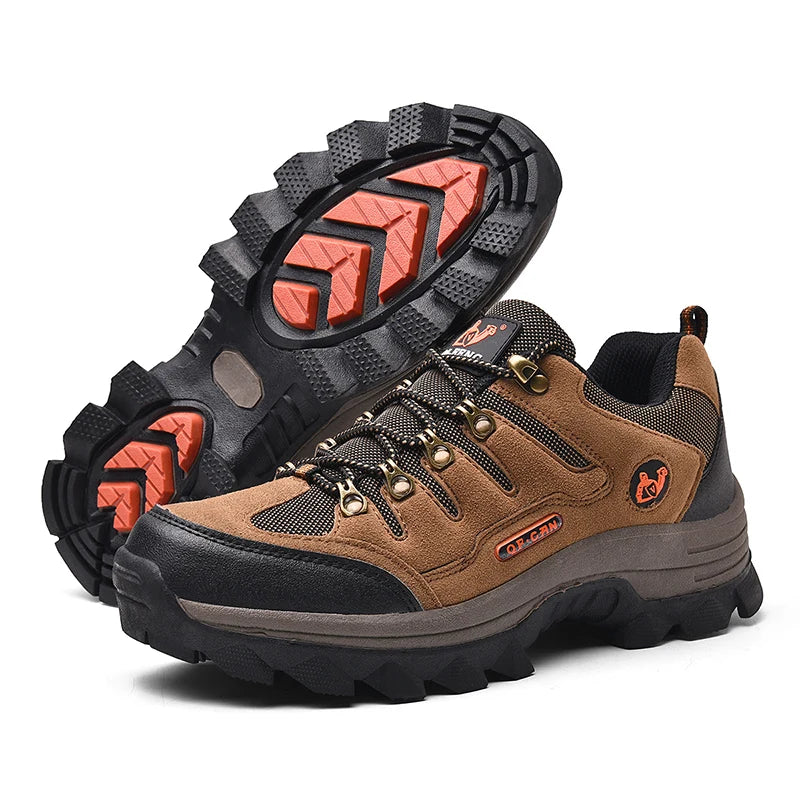 Winter Casual Shoes Men Leather Comfortable Walkng Shoes Autumn Classic Outdoor Sneakers Women High Top Hiking Sneakers Lace Up