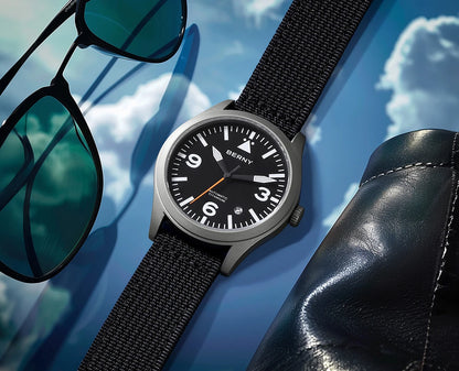 BERNY Aviation Top Titanium Mechanical Men Watch Sapphire AR Coating Supper Luminous 10Bar Sport Watch Titanium Aviation Watches