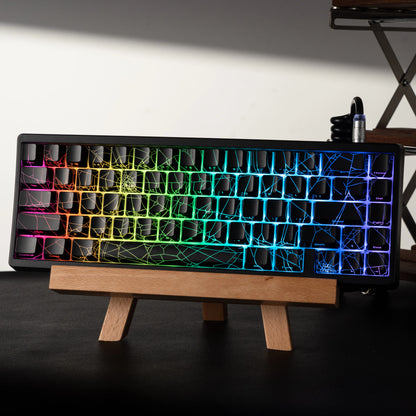XVX M67 JadeStone Mechanical Keyboard With IMD-Tech Keycaps Hot Swappable Gasket Tri-Mode Custom RGB Wireless Keyboard 65%
