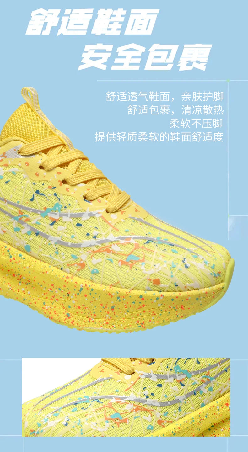 Zapatillas de running con placa de carbono 2026, amortiguación para maratón, deportivas para hombre y mujer, transpirables, ligeras, cómodas, atléticas y antideslizantes