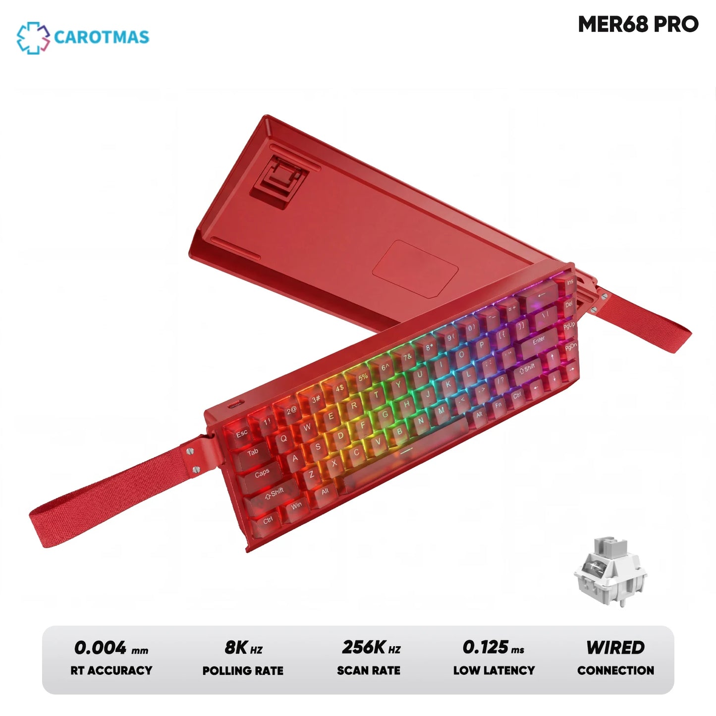 IROK Carotmas Mercury68 Mercury 68 Mercury68 Pro Mercury68 Max RT 0.001mm 8K Gamer Wired Gaming Magnetic Mechanical Keyboard