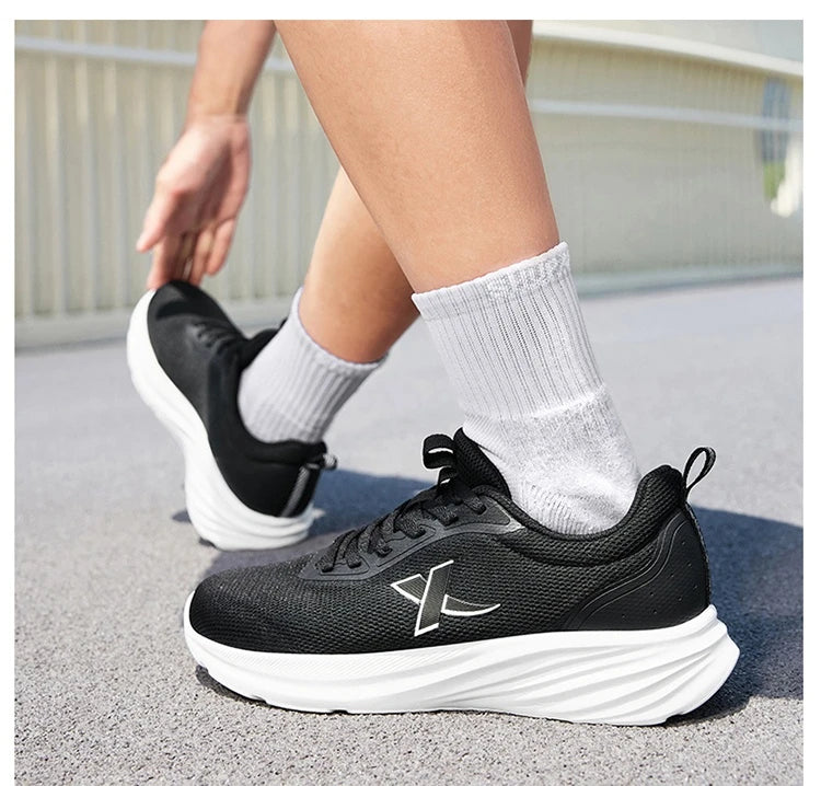 Xtep Women's Running Shoes 2025 Summer New Durability Lightweight Casual Shock-absorbing Breathable Mesh Sneakers 875418110054