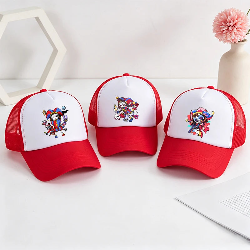 Cappellino da baseball Cartoon "The Amazing Digital Circus" per adulti, con stampa anime, per studenti, estivo, sportivo, regolabile, carino, da regalo