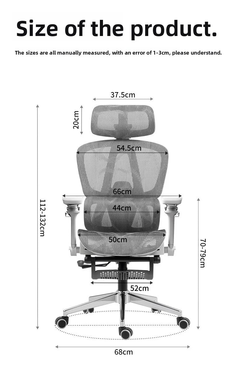 Ergonomic Office Chair Reclining with Footrest High Back Computer Desk Chair with Lumbar Support for Home Office Gaming