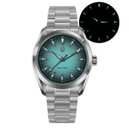 Watchdives WD0006B VH31 Quartz Wristwatches White Mops Dial AR Sapphire Luminous BGW9 100M Waterproof 38Mm Stainless Steel Watch