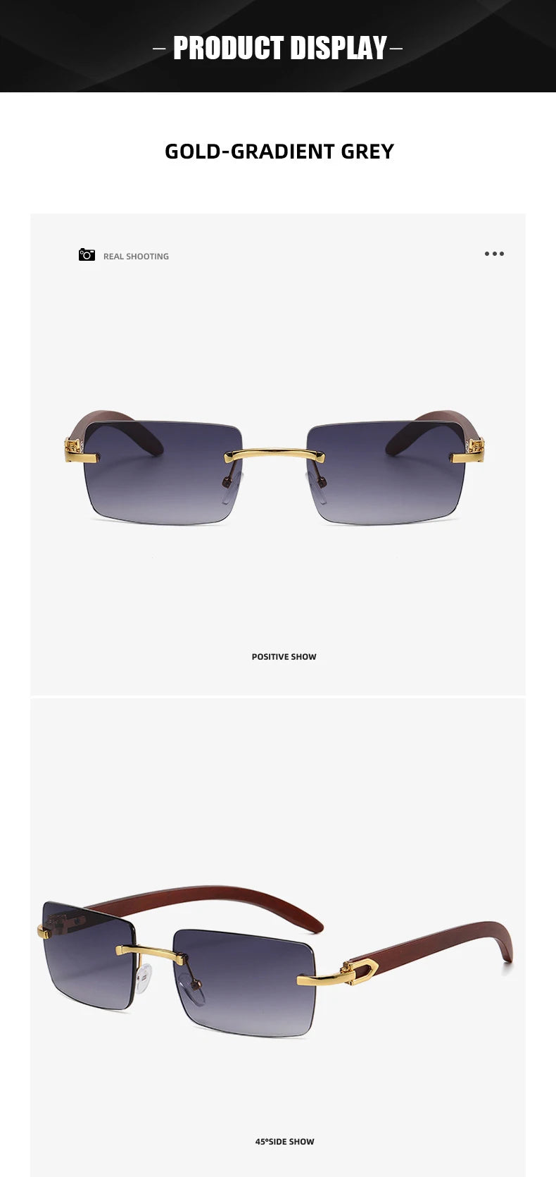 2025 New Frameless Fashion Sunglasses for Unisex Vacation Casual Driving Sun Shades Classic Outdoor Vacation Riding Sun Glasses