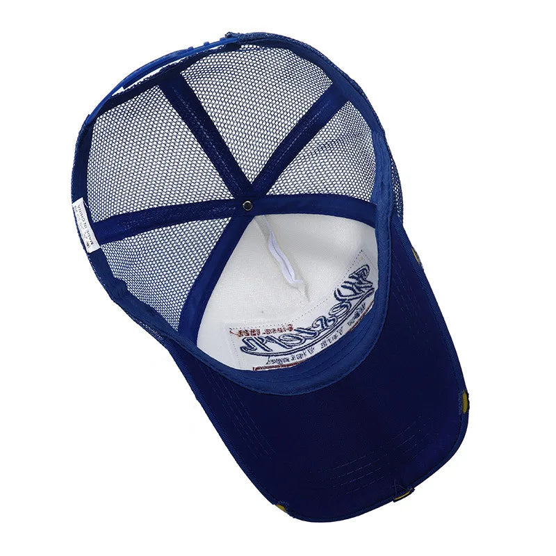 2023 New Letter Embroidery Baseball Cap for Men with Mesh Snpabck Hat Chapeau Homme Summer Breathable Y2K Trucker Hats for Women
