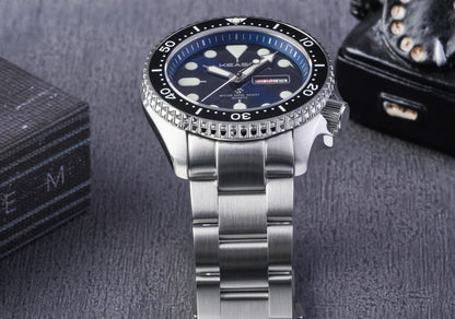 KEASO Top Men's Dive Watch C3 Super Luminous 316L Solid Steel 20Bar Waterproof Sapphire Mirror MIYOTA 2035 Quartz Movement Watch