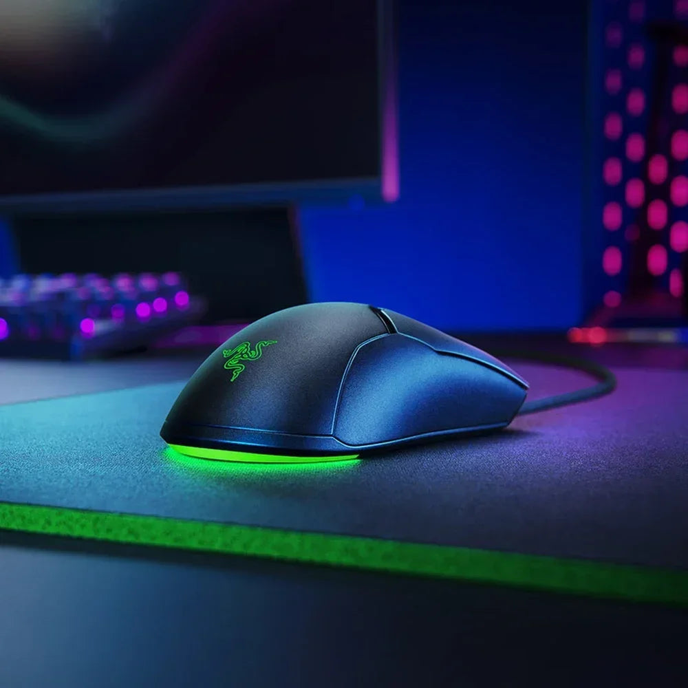 Razer NEW YEAR GIFT gift Thunder Snake Viper Mini Computer Esports Cable Gaming Mouse Laptop RGB Light, Small Hand Mouse