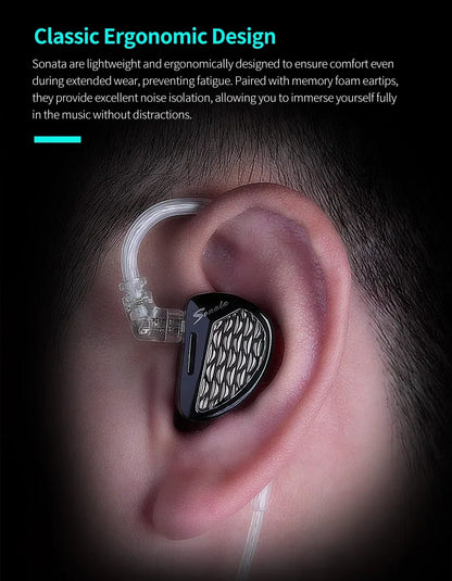 KZ Sonata 14BA Balanced Armature Drive in Ear Earphone Tuning Earbuds Hifi Monitoring Music Game Headphone 2PIN Cable