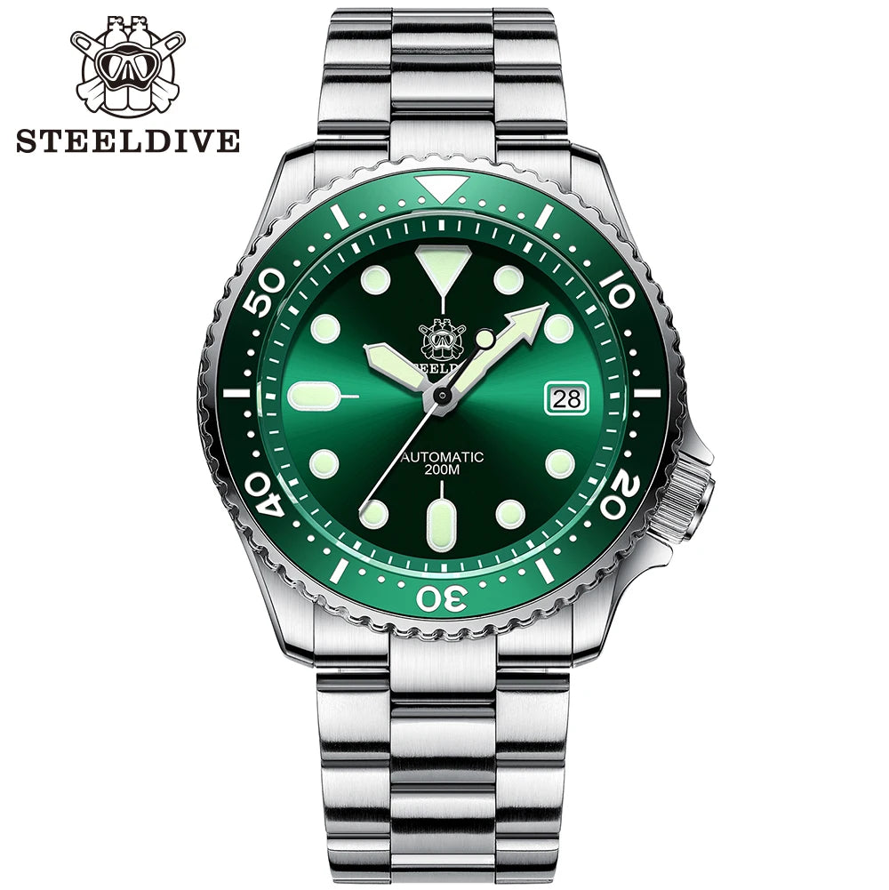 STEELDIVE SD1973 Men's Dive Watch NH35 Automatic Mechanical Men's Watch Luminous Ceramic Bezel Diver watch men watches Sapphire
