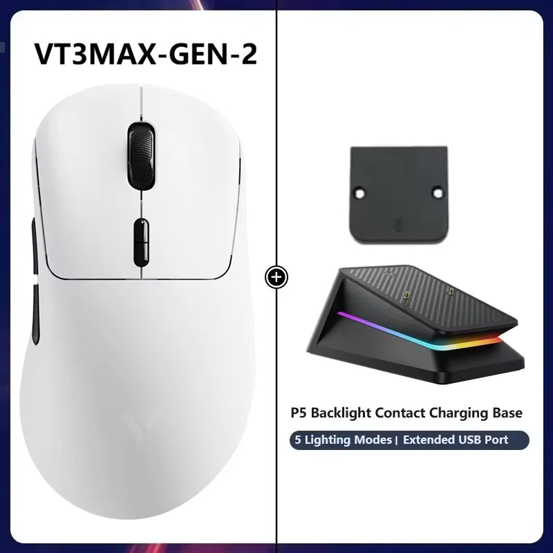 Rapoo VT3Pro GEN-1 Wireless Gaming Mouse 59g Lightweight 8KHz Polling Rate 26000DPI 9 Programmable Buttons Optical Sensor