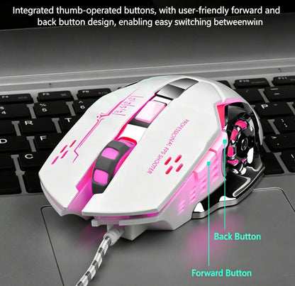 RGB Dual-Mode Wired Mouse 2.4G Wireless Mouse Gaming Mouse Rechargeable Silent Mouse 3600 DPI Adjustable Mouse Mice for Laptop