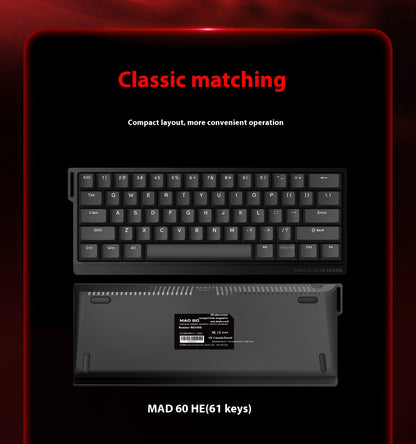 Madlions MAD 60/68 PRO Magnetic Switch Gaming Keyboard E-sport Custom Mechanical Aluminum Keyboard Ergonomics Accessories
