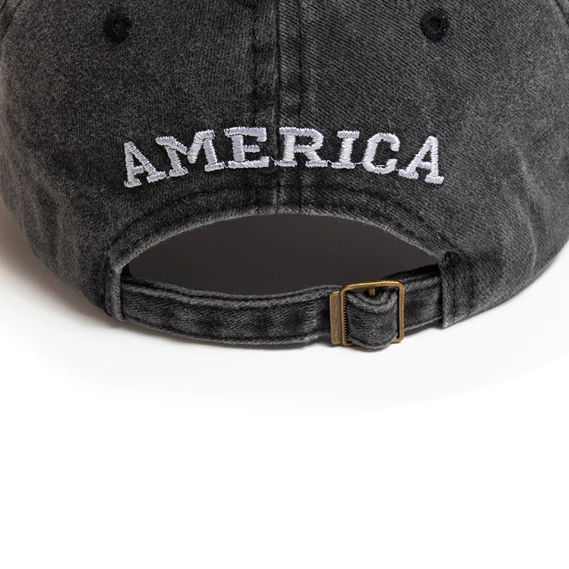 USA-Flagge Herren-Baseballkappe Retro-Stickerei Gewaschene Baumwolle Dad Hats Mode Damen Hip-Hop-Kappen Sommer Outdoor-Sonnenvisier-Hut
