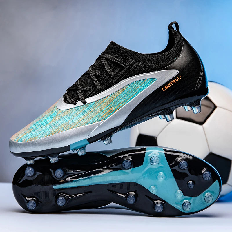 Bottes de Football professionnelles antidérapantes, baskets de sport sur le terrain, TF/FG, chaussures d'entraînement ultralégères, crampons de Football