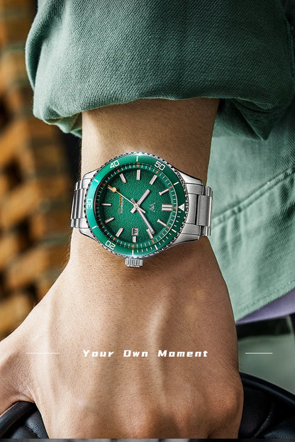WM Watch Automatic Mechanical Dive Watch Man MIYOTA 8215 Waterproof Stainless Steel Sapphire Welly Merck Diving Watches WM046