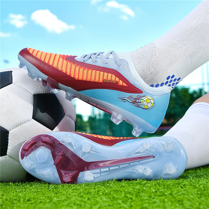 New Men Football Boots Sport Soccer Shoes Outdoor Cleats Adult Non Slip Boys Long Spikes Training Breathable Match Comfortable