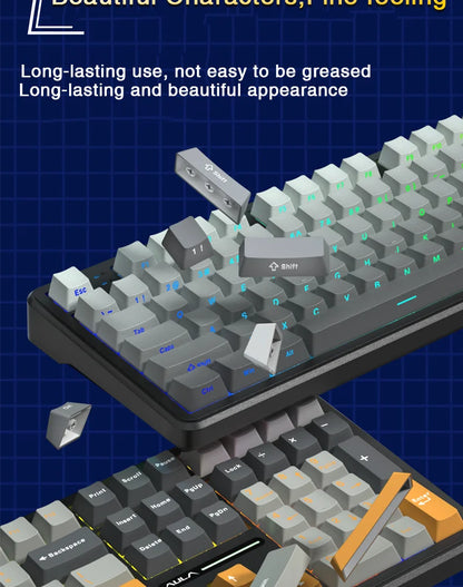 AULA F108 Keyboard 100% Layout 1K Polling Rate Mechanical Gaming Keyboard Hot Swappable Linear Switch with Macro Software