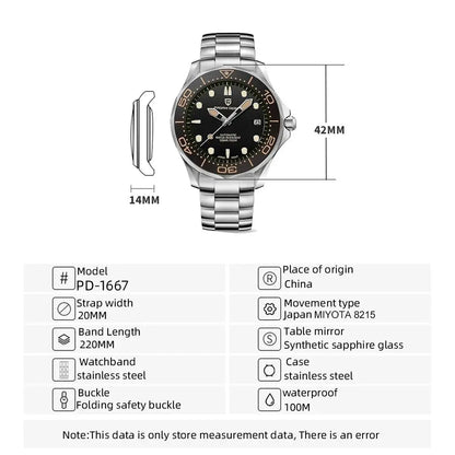 2025 New PAGANI DESIGN Men's Watches Luxury Automatic Watch For Men NH35A Mechanical Wrist watch Men AR Sapphire crystal Clock