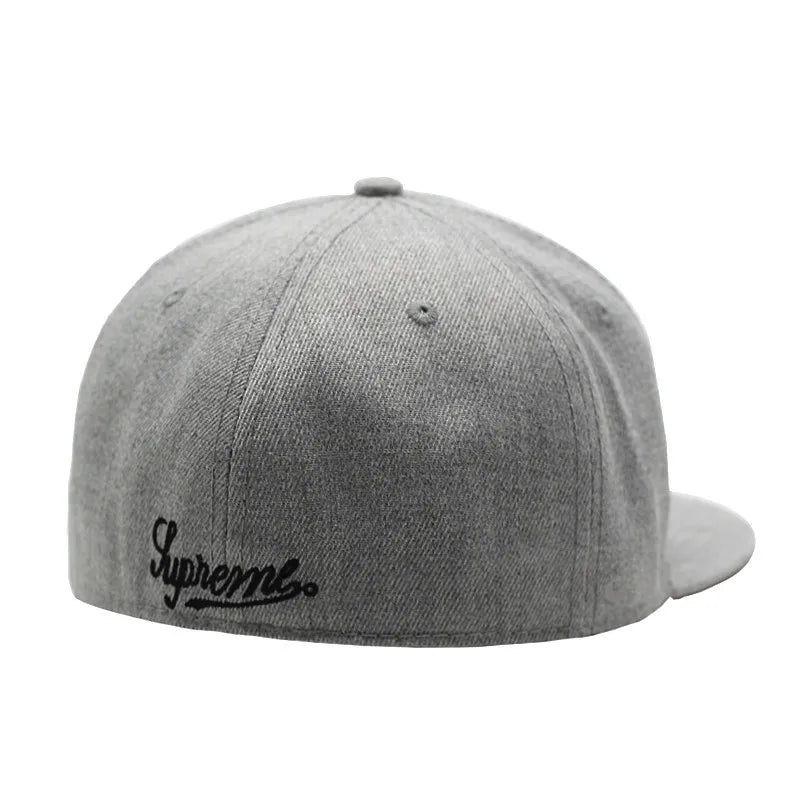 Cappellino da baseball ricamato, chiuso, aderente, modello New York, taglia Trucker, Bboy, da uomo, con visiera, stile hip hop, semplice, snapback, visiera piatta, Era
