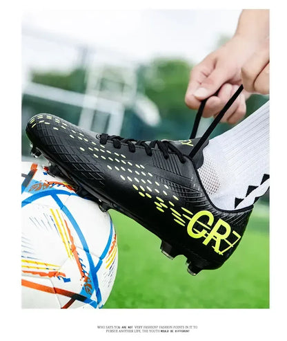 Low Cut Football Cleats Adopting Long TF Studs, Wear-resistant And Flexible, Suitable For Outdoor Field Sports