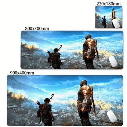 Xxl Mouse Pad God of War Desk Mat Pc Gaming Accessories Keyboard Computer Mousepad Gamer Large Cabinet Office Table Carpet Rug
