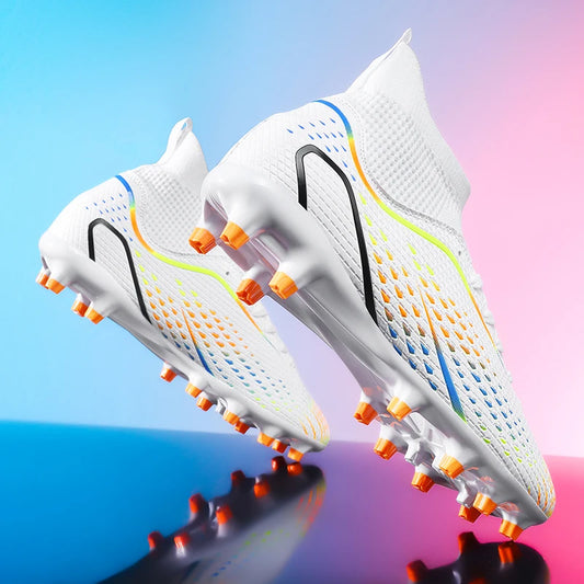 Men Outdoor Football Boots FG/TF Professional Training Soccer Shoes Cleats Turf Futsal Match Grass Unisex Non-slip Breathable