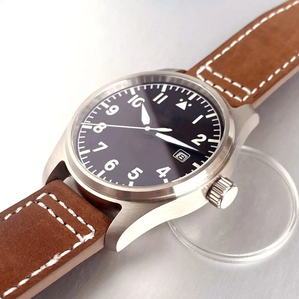 39mm Pilot Aviator Diving Watches Miyota8215 Automatic Mechanical Watch for Men 20BAR Waterproof Sapphire Crystal 316L Steel