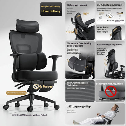 Modern Gaming Chair Racing Style Ergonomic Computer Chair Headrest Footrest Office Chair Silla Ergonomíca Gamer Furniture