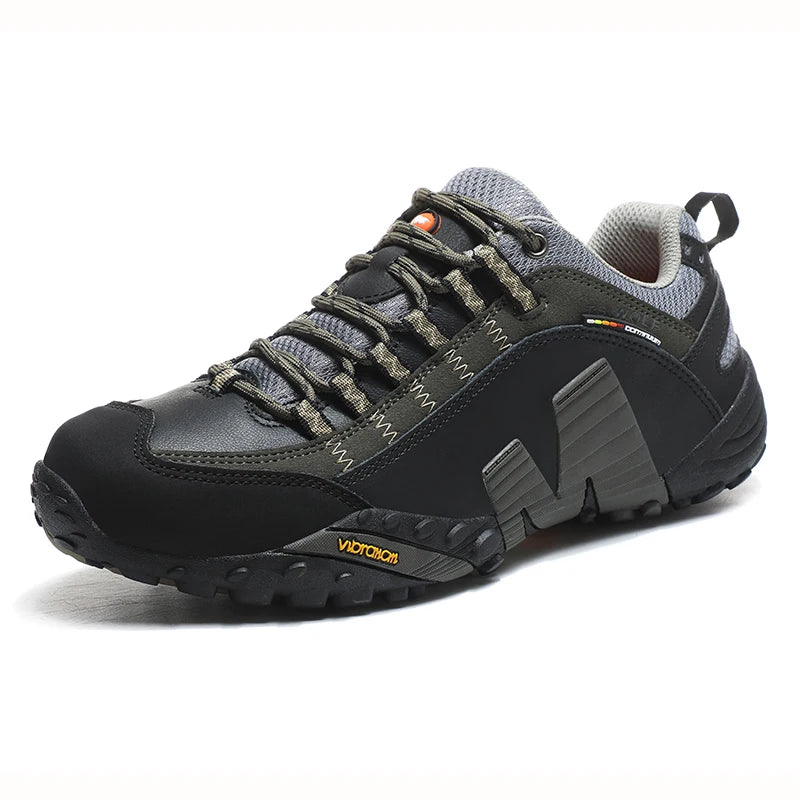 Zapatillas de trekking para hombre Outdoor Lover, impermeables, botas de montaña de cuero genuino, calzado táctico para caza en bosque