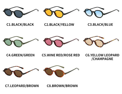 2026 Retro Small Round Frame Eyewear | Double Gold Rivet Accent | High-End Styling Sunglasses