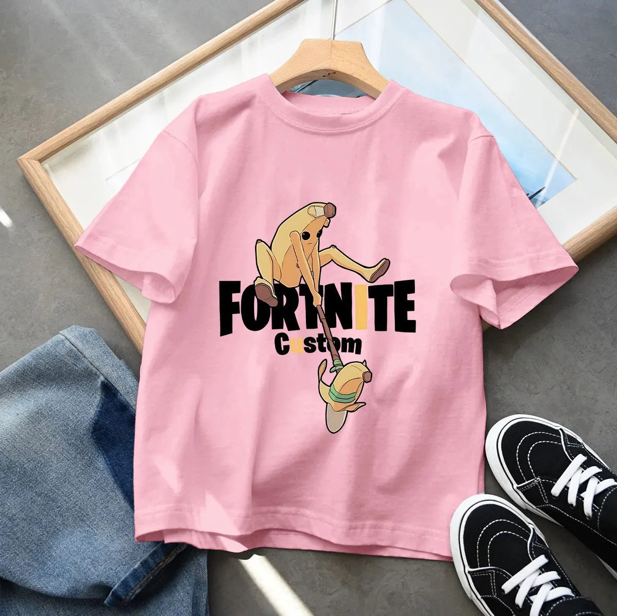 Série Fortnite – letní dětské tričko s krátkým rukávem pro chlapce a dívky, kreslený potisk, herní top, vtipný dárek k narozeninám