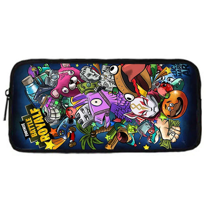 Zaini per bambini con design Hot Game, borsa pranzo e astuccio, borse scuola per alunni ad alta capacità, per bambino e bambina, regalo ideale F-FortniteS