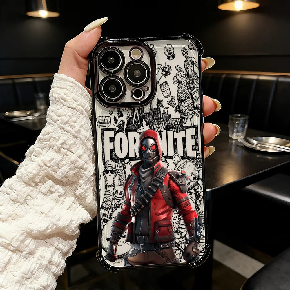 Popular Game FortniteS Plating Phone Case For iPhone 17 17e 16e 16 15 14 13 12 11 Pro Max X XR XSMax 7 8 Mini Air Plus Anti-Fall